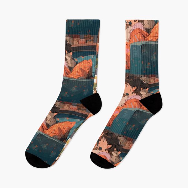 Item preview, Girl With Cats Anime Art designed and sold by Vector Scout Lab.