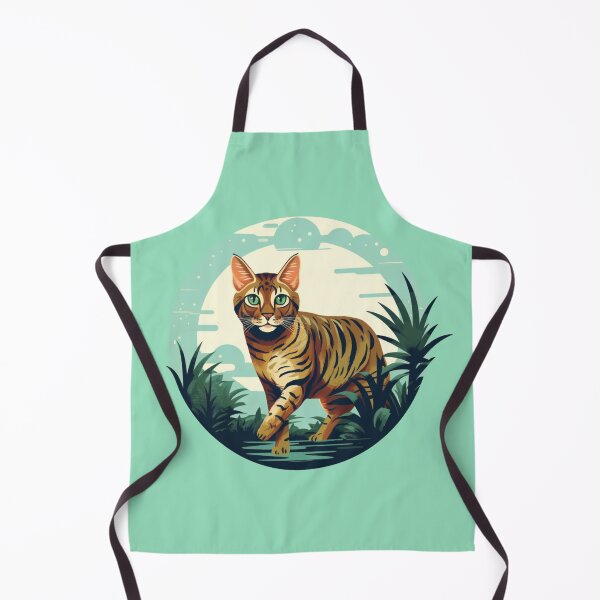Aperçu de l'œuvre Beau chat Bengal coloré sur le thème de l'arbre créée et vendue par Okracha.