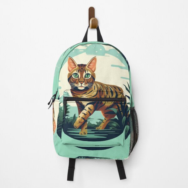 Aperçu de l'œuvre Beau chat Bengal coloré sur le thème de l'arbre créée et vendue par Okracha.