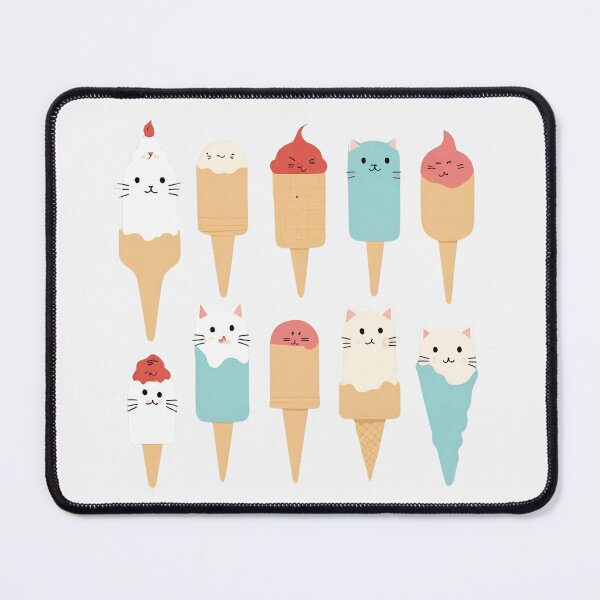 Item preview, Ice cream cat doodle art designed and sold by Boru-Atisuto.