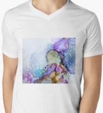 Abstract watercolor - indigo Men's V-Neck T-Shirt