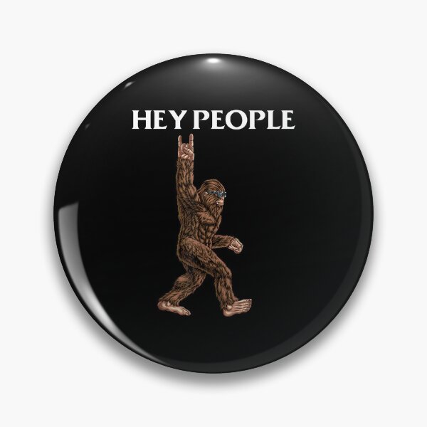 Artikelvorschau, Bigfoot Hey People – Hey People Lustiges Sasquatch Big Foot Grafik-T-Shirt entworfen und verkauft von myrosetee.