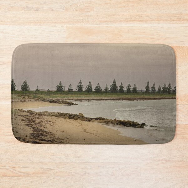 Item preview, Beachport, Australia: Tranquil beach landscape with a row of pine trees - premium photo print for nature lovers designed and sold by TRex-Landscapes.