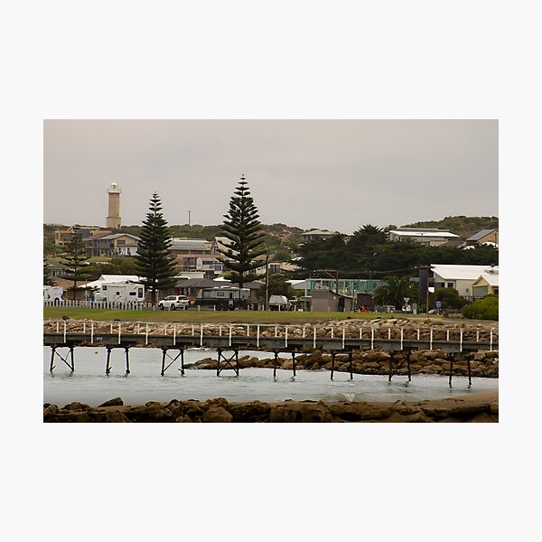 Item preview, Beachport, Australia: Scenic View of Village and Pier designed and sold by TRex-Landscapes.