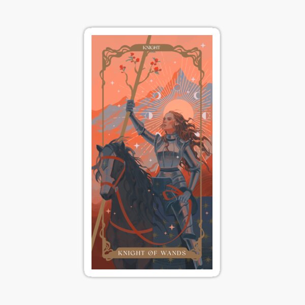 Vista previa del artículo con la obra «Reylo Tarot - Caballero de Bastos», diseñado y vendido por AfterblossomArt.