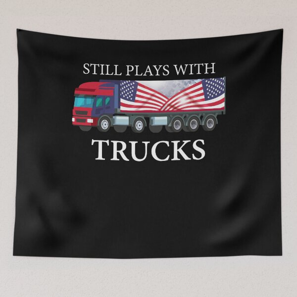 Item preview, plays with trucks | Truck Driver Shirt | Trucker Gift | Truck Driver Wife | Diesel Shirt | Truck Driver Accessories | Gift for Him designed and sold by Kreature Look.