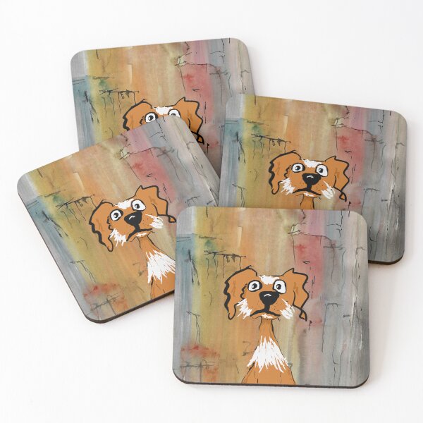 Item preview, Crazy happy abstract working Collie, cocker spaniel, scrufy dog  designed and sold by iancoppack.
