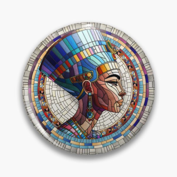 Aperçu de l'œuvre Néfertiti égyptienne - Art mosaïque créée et vendue par k9printart.