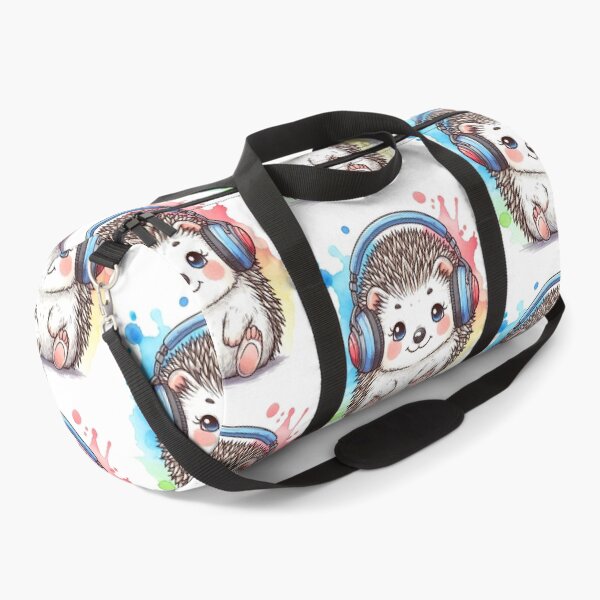 Item preview, A hedgehog wearing a headset. designed and sold by growing-mom.