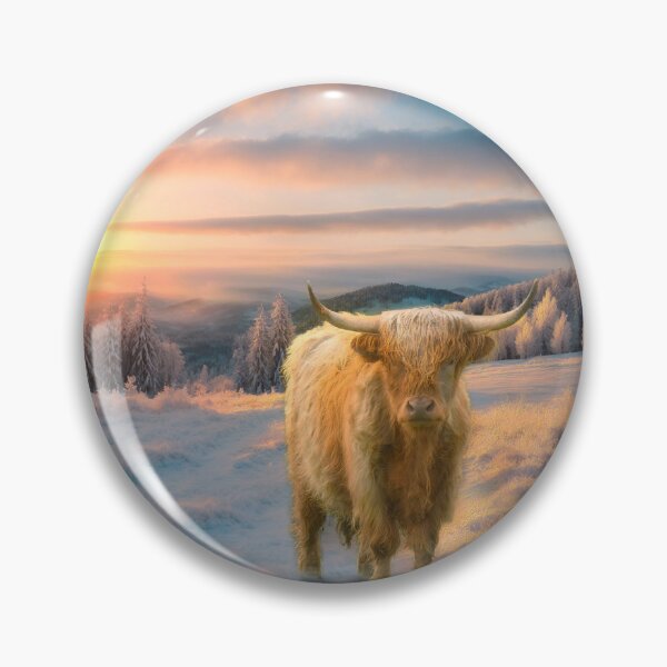Item preview, Winter Sunrise Highland Cow designed and sold by Alisonchambers2.