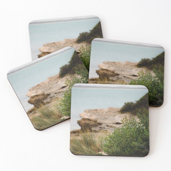 Item preview, Hidden Coastal Paradise - Natural Photographic Print of Coastal Flora and Rocks, Beachport Australia designed and sold by TRex-Landscapes.