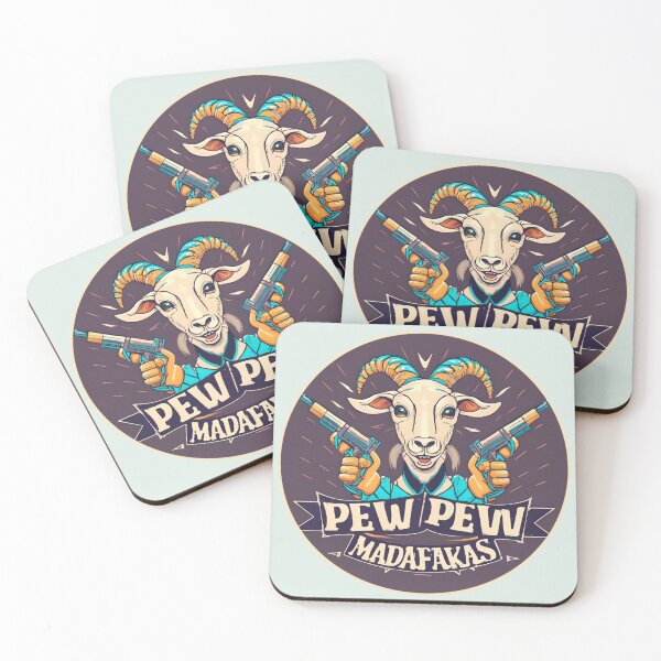 Item preview, Pew pew Madafakas - funny goat designed and sold by SidTastic .