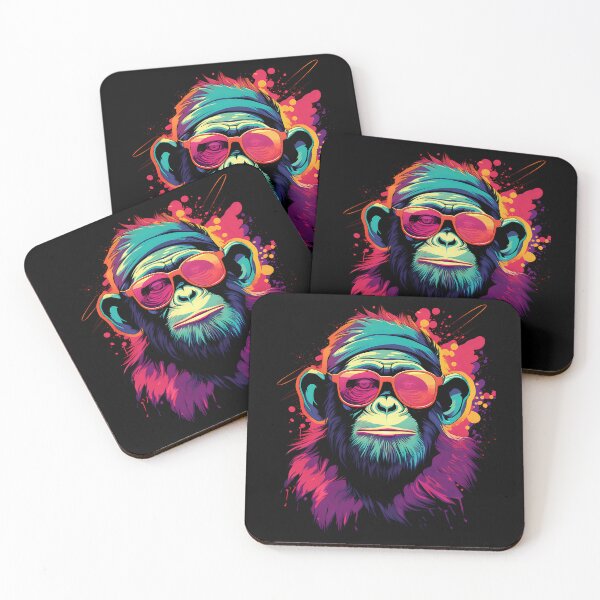 Item preview, Chimpanzee with sunglasses designed and sold by DerSenat.