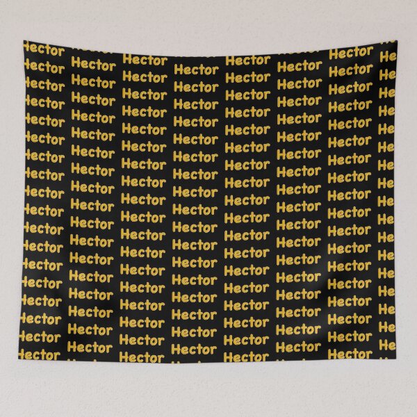 Item preview, Golden Balloon Hector Name Label (Black) designed and sold by NormadWorld.