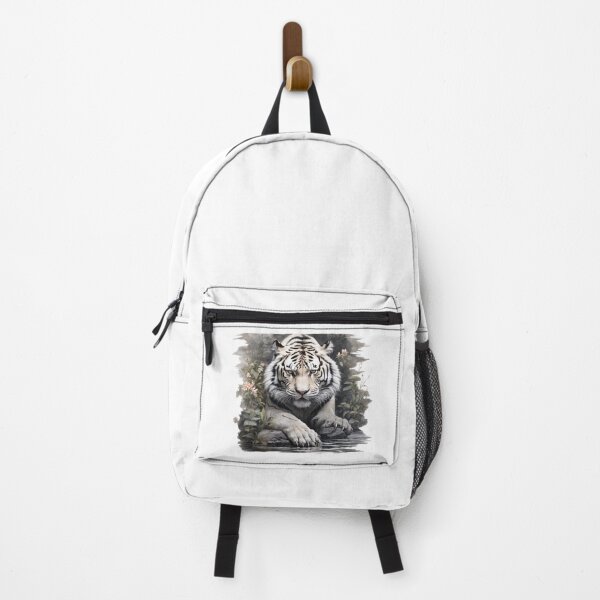 Item preview, White Siberian Tiger with Black Stripes designed and sold by Bananobanini.