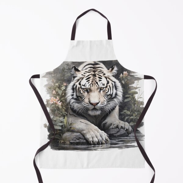 Item preview, White Siberian Tiger with Black Stripes designed and sold by Bananobanini.