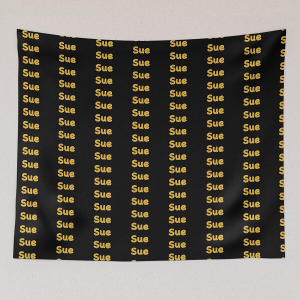 Item preview, Golden Balloon Sue Name Label (Black) designed and sold by NormadWorld.