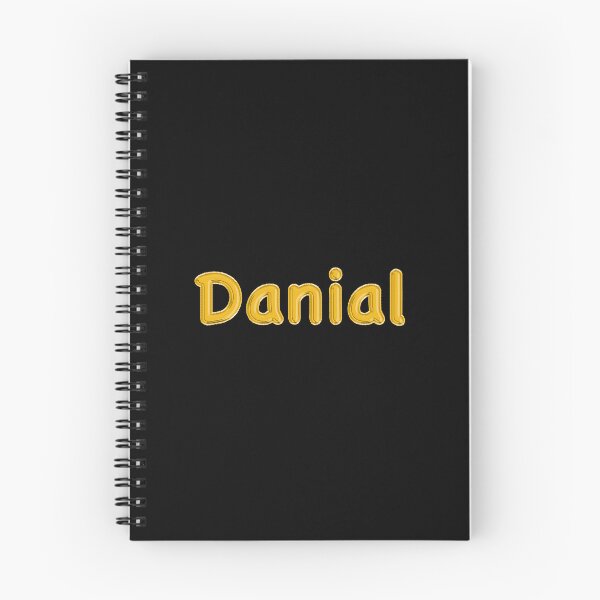 Item preview, Golden Balloon Danial Name Label (Black) designed and sold by NormadWorld.