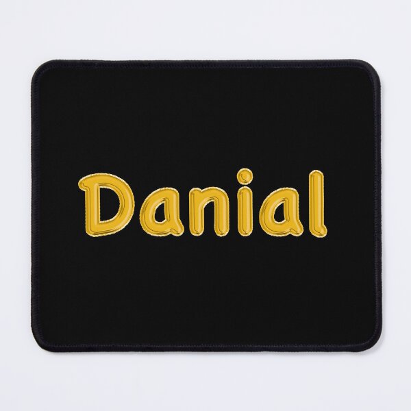 Item preview, Golden Balloon Danial Name Label (Black) designed and sold by NormadWorld.