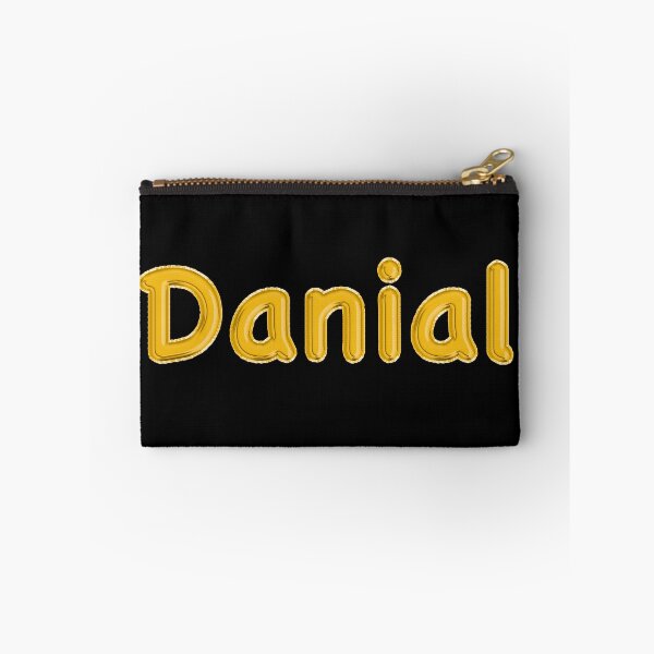 Item preview, Golden Balloon Danial Name Label (Black) designed and sold by NormadWorld.