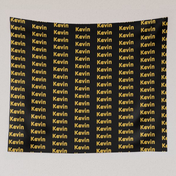 Item preview, Golden Balloon Kevin Name Label (Black) designed and sold by NormadWorld.