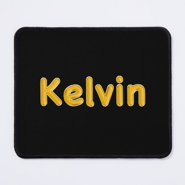 Item preview, Golden Balloon Kelvin Name Label (Black) designed and sold by NormadWorld.