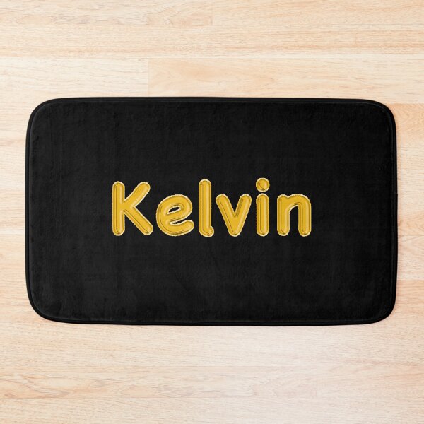 Item preview, Golden Balloon Kelvin Name Label (Black) designed and sold by NormadWorld.