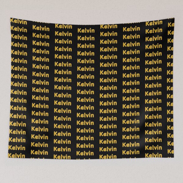 Item preview, Golden Balloon Kelvin Name Label (Black) designed and sold by NormadWorld.
