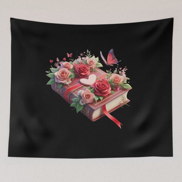 Item preview, Open Book With Flowers designed and sold by GlunmanStore.
