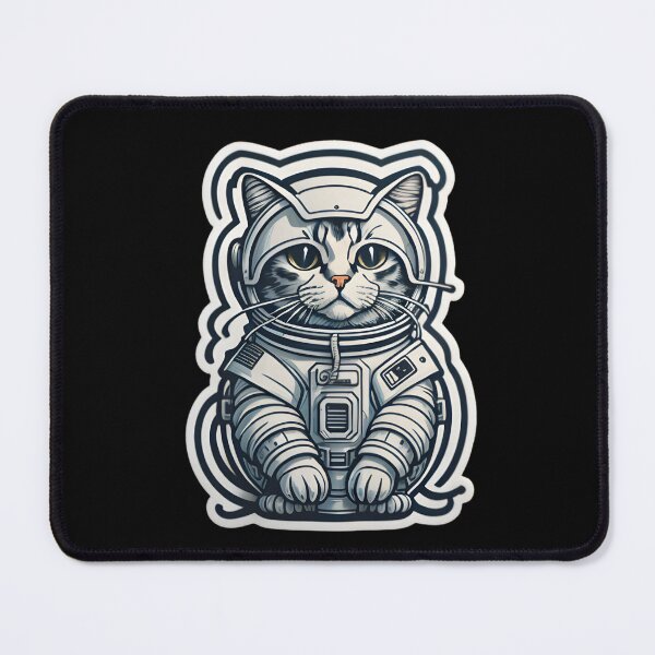 Item preview, Icy White Astronaut Cat designed and sold by cuatrilenio.