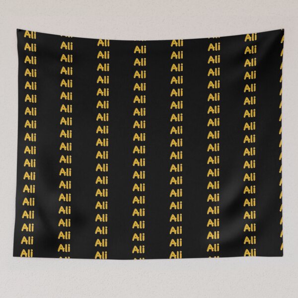 Item preview, Golden Balloon Ali Name Label (Black) designed and sold by NormadWorld.