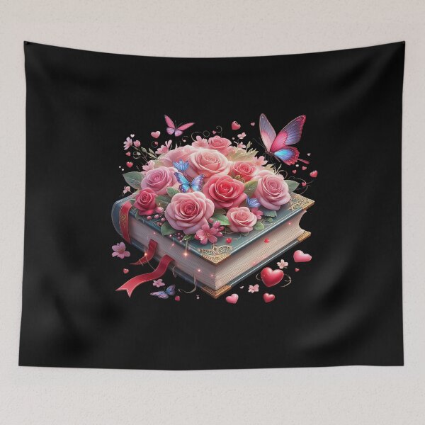 Item preview, Open Book With Flowers designed and sold by GlunmanStore.