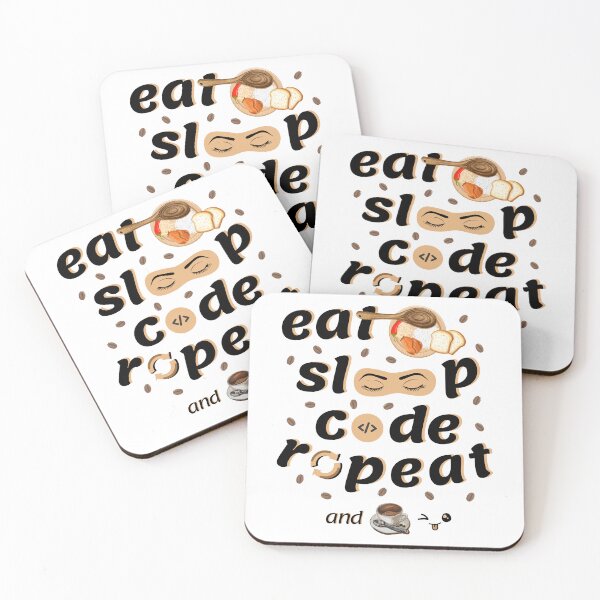 Item preview, Eat Sleep Code repeat Coffee. routine Loop designed and sold by Minibubb.