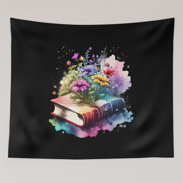 Item preview, Open Book With Flowers designed and sold by GlunmanStore.