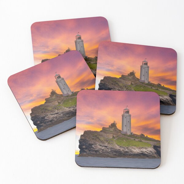 Item preview, Godrevy Lighthouse Sunset designed and sold by Alisonchambers2.