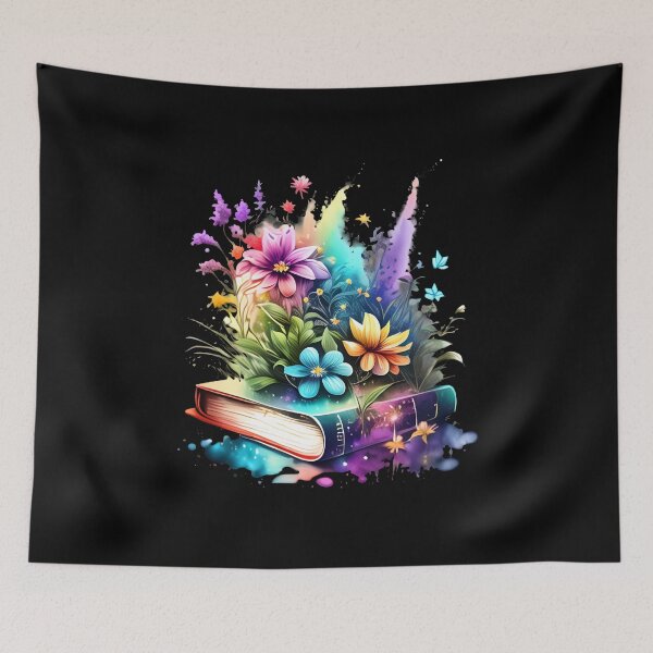 Item preview, Open Book With Flowers designed and sold by GlunmanStore.