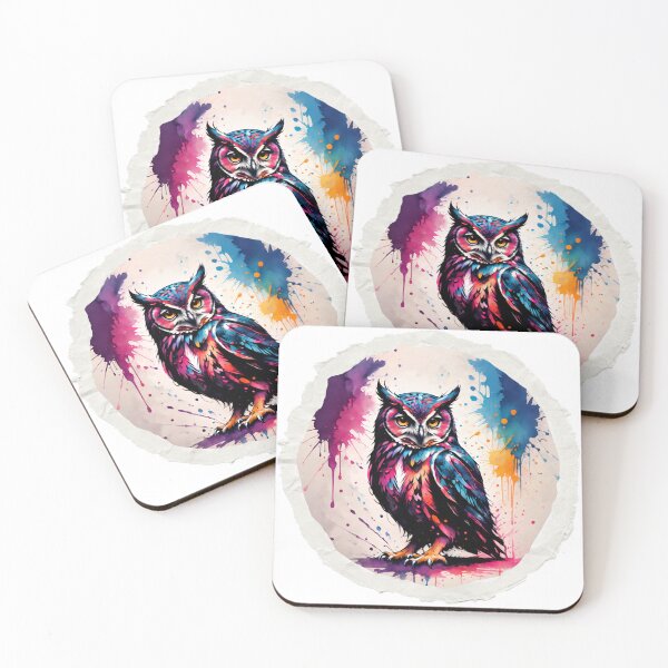 Item preview, Cute Owl Paint Splash Artwork  designed and sold by BotunPeony.