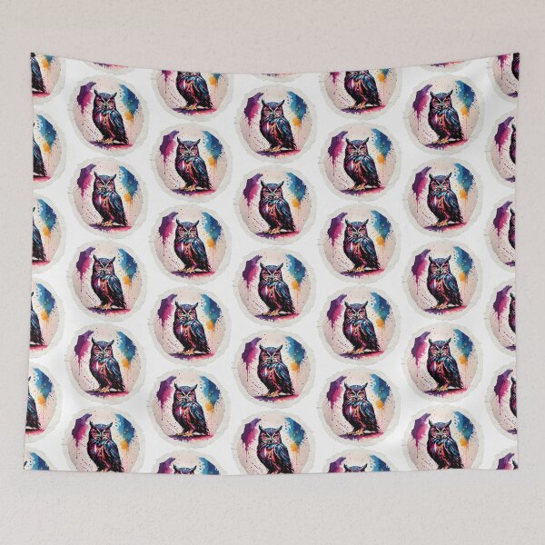 Item preview, Cute Owl Paint Splash Artwork  designed and sold by BotunPeony.