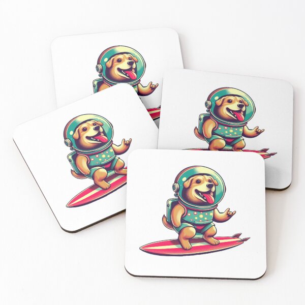 Item preview, Space Surfer Dog Retro designed and sold by SnuggleSafari.