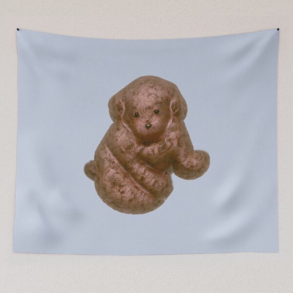 Item preview, Cuddly Puppy 3D Illustration - Brown & Light Bluish Purple designed and sold by OG-Graphics.