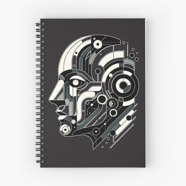 Item preview, Head of a robot, cyborg, black and white. designed and sold by Xenorry.