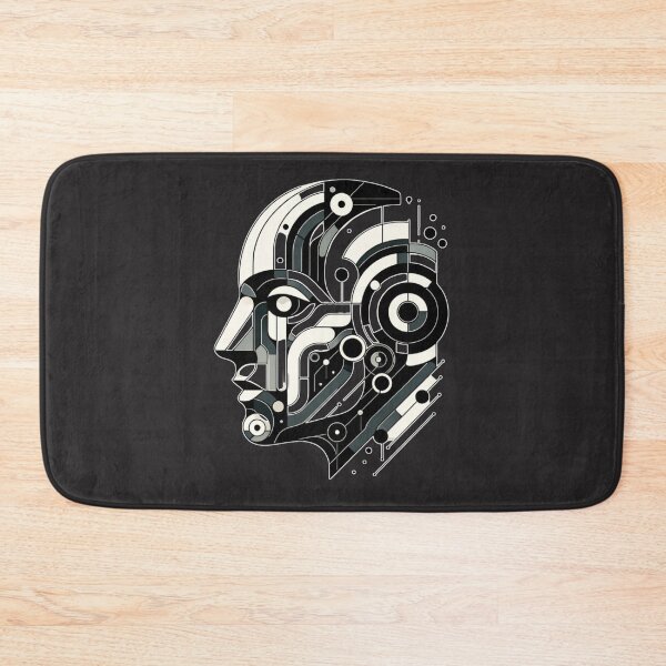 Item preview, Head of a robot, cyborg, black and white. designed and sold by Xenorry.
