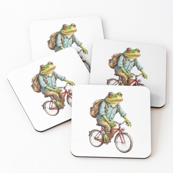 Item preview, The Adventurous Frog Cyclist designed and sold by Stitch-Switch.