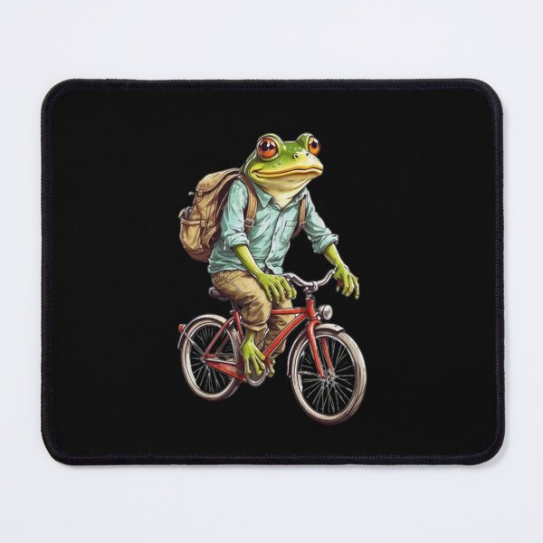 Item preview, The Adventurous Frog Cyclist designed and sold by Stitch-Switch.