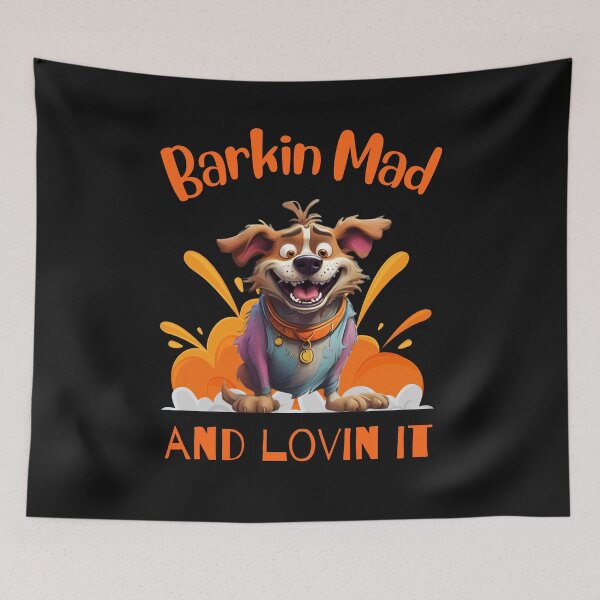 Item preview, barking mad and loving it dog designed and sold by aledfychan.
