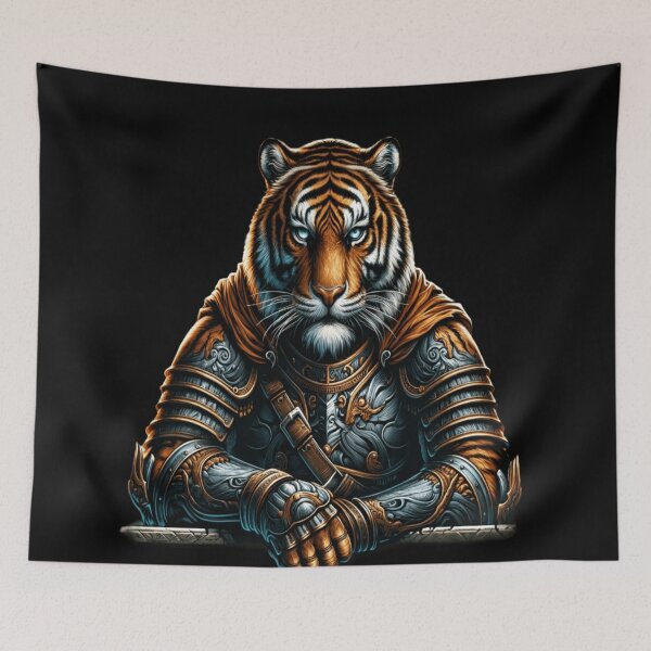 Item preview, Valor majestuoso: el tigre guerrero designed and sold by TeslaSt0re.