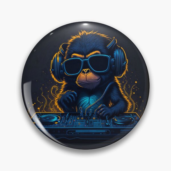 Item preview, DJ Monkey with neon glow and mixer/dex. designed and sold by Grin.