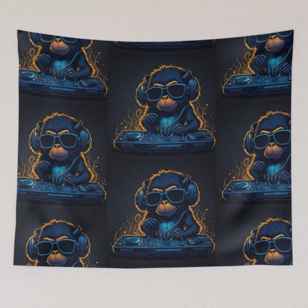 Item preview, DJ Monkey with neon glow and mixer/dex. designed and sold by Grin.