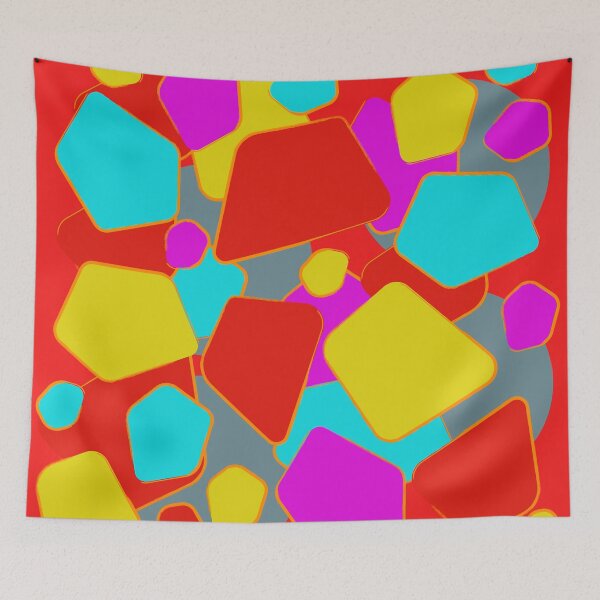 Item preview, 1980's style bright abstract design designed and sold by pauloneill-art.