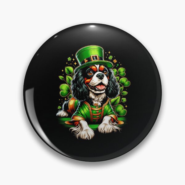 Item preview, Cavalier King Charles Spaniel Dog St Patrick's Day Irish Leprechaun Clover Shamrock designed and sold by JoelFox165.